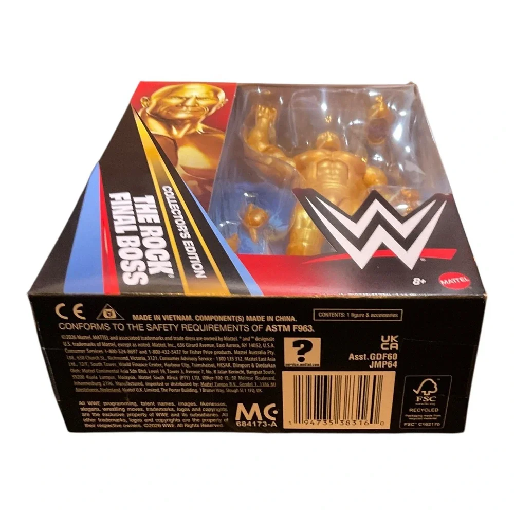 WWE Elite Collection The Rock Final Boss Gold Action Figure Collector's Edition